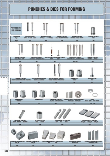 Misumi Catalog Pg 539-592 - Punches & Dies for Forming