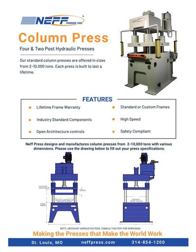 Column Style Hydraulic Presses