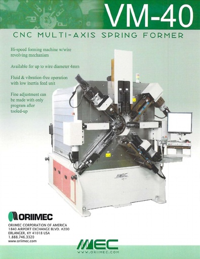 VM-40 CNC Multi-Axis Spring Former