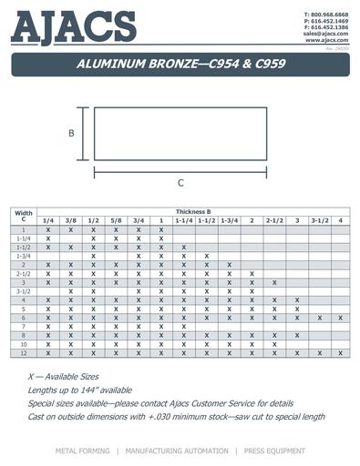Aluminum Bronze C954 C959