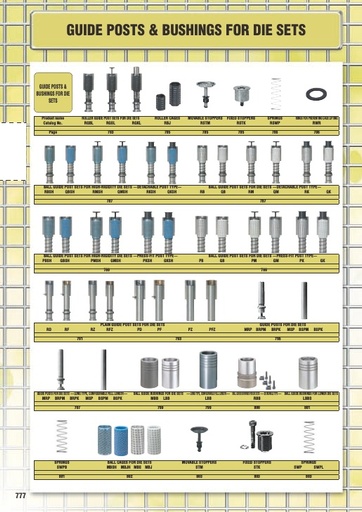 Misumi Catalog Pg 777-808 - Guide Posts & Bushings for Die Sets