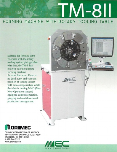 TM-8II Forming Machine with Rotary Tooling Table