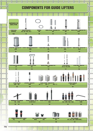 Misumi Catalog Pg 715-744 - Components for Guide Lifters