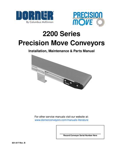 2200 Series Precision Move Installation, Maintenance & Parts Manual