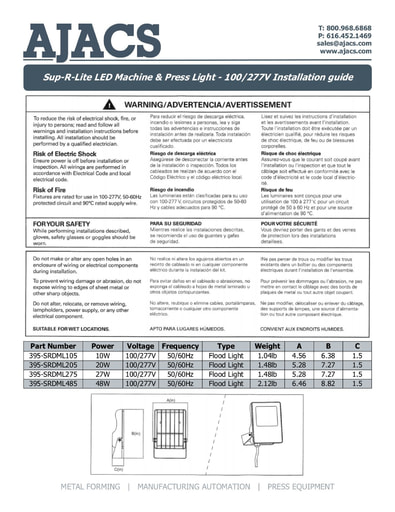 Sup-R-Lite -100/277V Installation Guide
