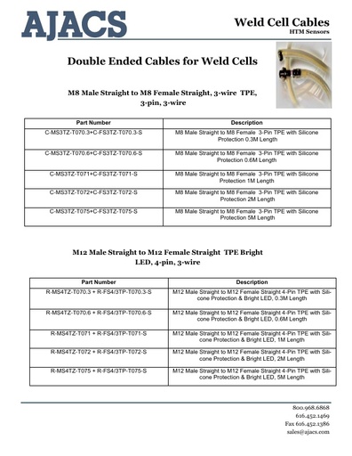 Weld Cell Cables