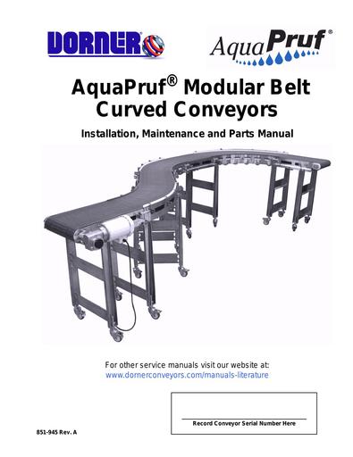 AquaPruf® MC Installation, Maintenance & Parts Manual