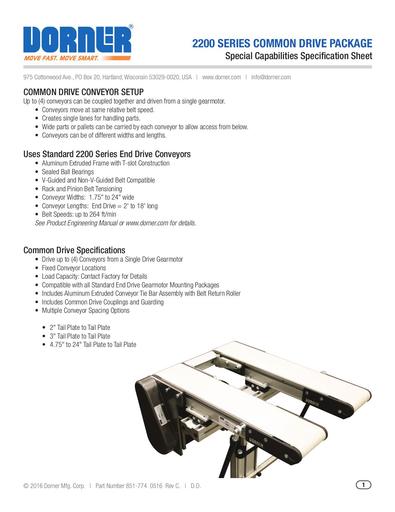 2200 Common Drive Specification Sheet