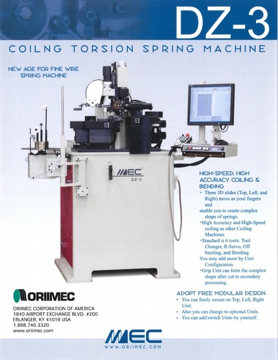 DZ-3 Coiling Torsion Spring Machine
