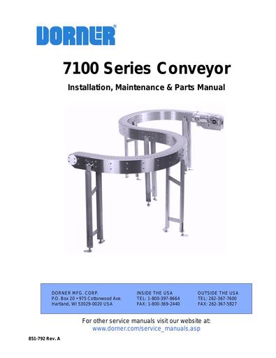 7100 Series AquaGard® Installation, Maintenance & Parts Manual