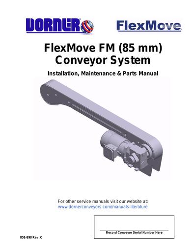 FlexMove® 85mm Installation, Maintenance & Parts Manual