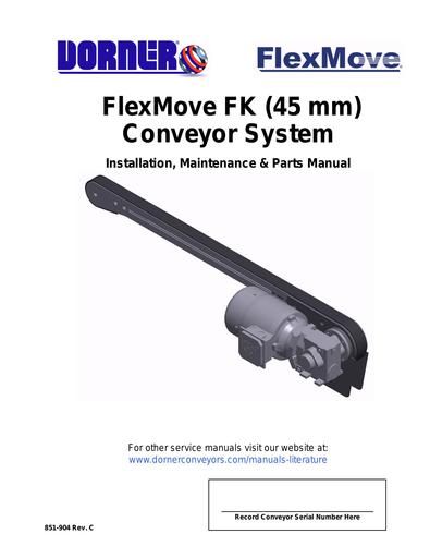FlexMove® 45mm Installation, Maintenance & Parts Manual