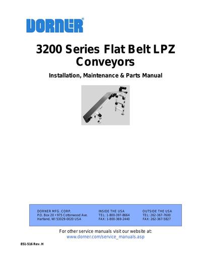3200 Flat Belt LPZ Installation, Maintenance & Parts Manual