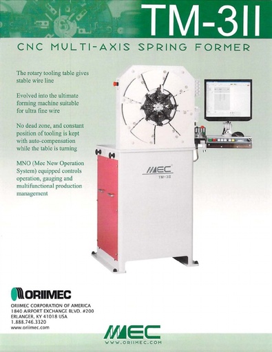 TM-3II CNC Multi-Axis Spring Former