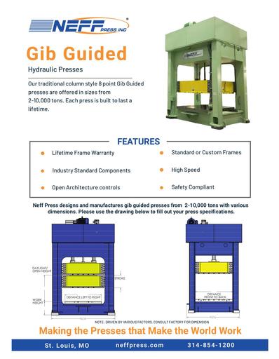 Straight Side/Gib Guided Presses