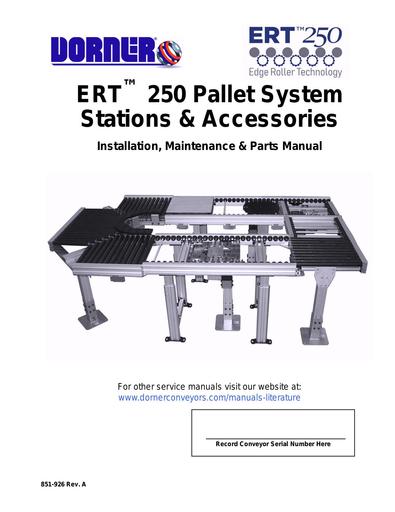 ERT® 250 Pallet S&A Installation, Maintenance & Parts Manual
