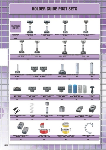 Misumi Catalog Pg 809-843 - Holder Guide Post Sets